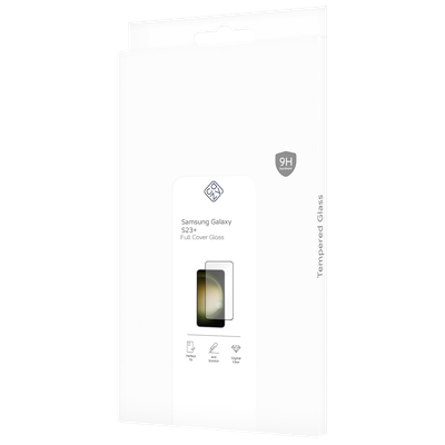 Cazy Full Cover Glass Screen Protector geschikt voor Samsung Galaxy S23+ - Zwart