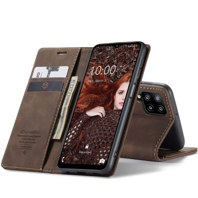 CASEME Samsung Galaxy A12 Retro Wallet Case - Coffee