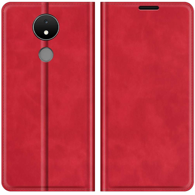 Cazy Wallet Magnetic Hoesje geschikt voor Nokia C21 - Rood