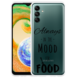 Hoesje geschikt voor Samsung Galaxy A04s - Mood for Food Black