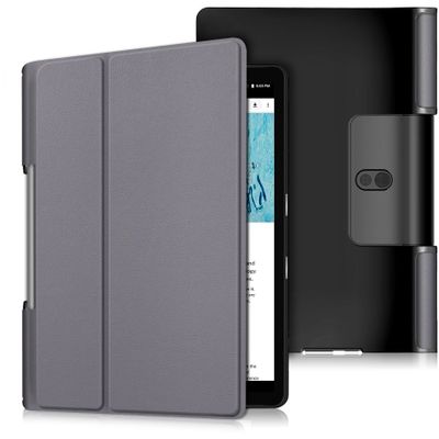 Cazy TriFold Hoes met Auto Slaap/Wake geschikt voor Lenovo Yoga Smart Tab - Grijs